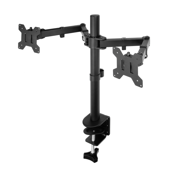 Full motion dual monitor arm, 13"-27″